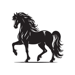 horse silhouette vector