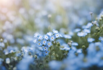 watercolor spring blue flower illustration non blossom