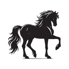 horse silhouette vector
