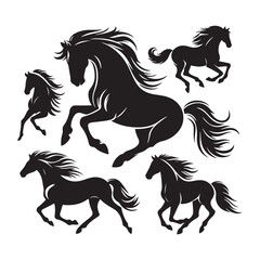 horse silhouette vector