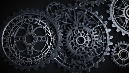 and engine dark 3d shapes abstract points background wheel lines ai gears gear mechanics generative concept mechanics mesh transmission mechanic cog digital polygonal cog mechanical engineering gear w