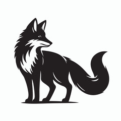 Obraz premium Fox silhouette vector
