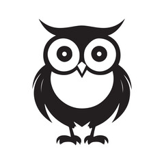 Ghost owl silhouette vector illustration