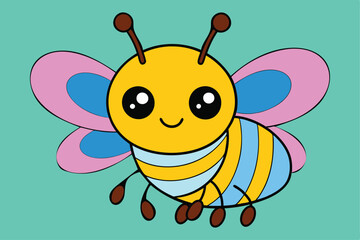 Cute honeybee vector clipart, perfect for printable digital graphics and designs