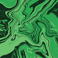 Green Psychedelic liquid groovy fluid abstract art background design. Trendy retro trippy green groovy 60s, 70s style vector illustration. Ideal for web,  prints, wallpapers.