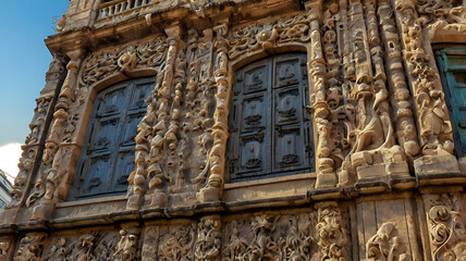 Fototapeta premium old window in the building, ai generated