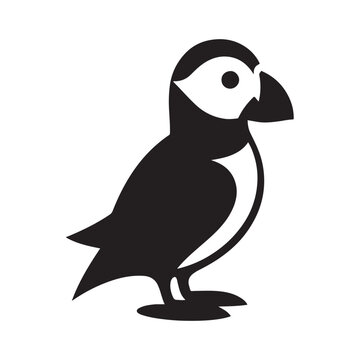 recommend clip art: Puffin silhouette vector illustration