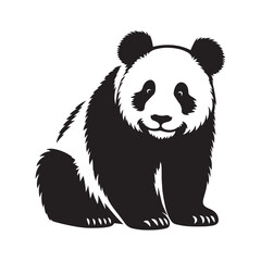 Panda silhouette vector illustration