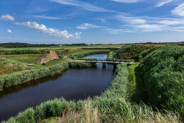 Fototapeta premium Texel Fort De Schans was built around 1574 by order of William of Orange. In the French period, Napoleon expanded the fortress. Texel is one of the Dutch Wadden Islands. the Netherlands.