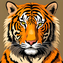 Fototapeta premium tiger head vector illustration