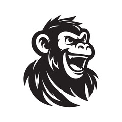 monkey silhouette vector