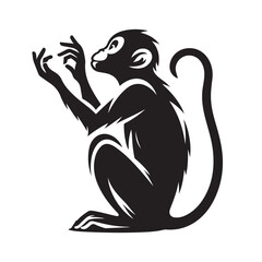 monkey silhouette vector
