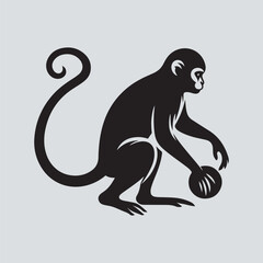 monkey silhouette vector