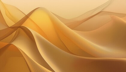 Fototapeta premium Abstract background of a semitransparent silk fabric of ocher color. Generative AI 