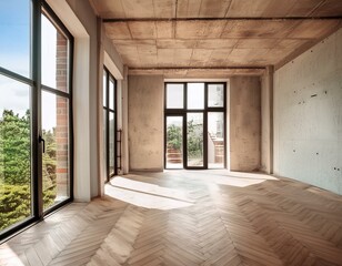Fototapeta premium empty loft apartment