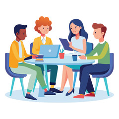 Obraz premium meeting illustration