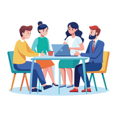 Fototapeta premium meeting illustration