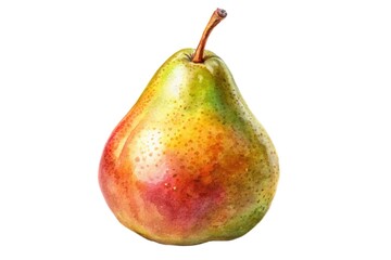 Isolated pears. Fresh whole pear fruit with leaf and half isolated on white background with clipping path