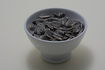 Sunflower seeds isolated on a white background