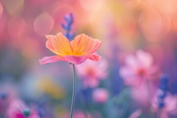 Soft Focus Flower in a Field of Blooms