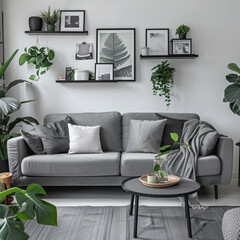 modern living room with sofa