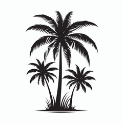 palm tree silhouette vector