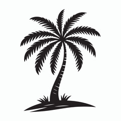 palm tree silhouette vector