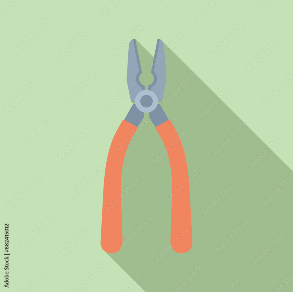 Aufkleber professional hand tool pliers with red handles for repairing and fixing different objects