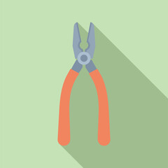 Professional hand tool pliers with red handles for repairing and fixing different objects