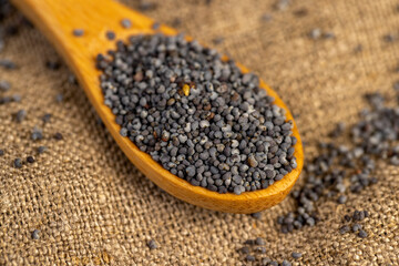 scattered poppy seeds for cooking