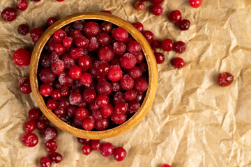 sweet and sour quick-frozen cranberry harvest