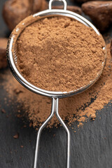 sweet candies made from natural ingredients with cocoa beans