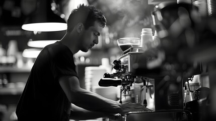 pouring coffee into a glass