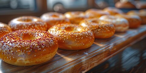National Bagel Day bagels with various toppings, September 6th