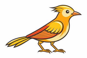 Obraz premium African citril bird vector illustration white background