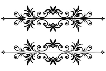 Decorative Divider Line black and white
