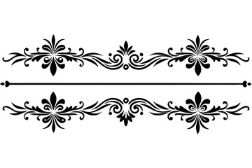 Decorative Divider Line black and white