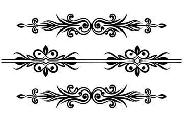 Decorative Divider Line black and white