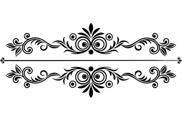 Decorative Divider Line black and white