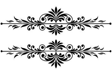 Decorative Divider Line black and white