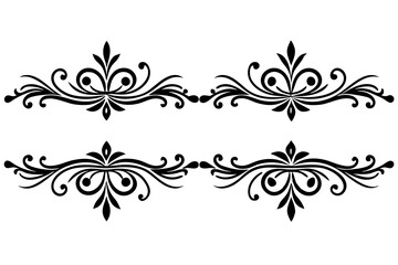 Decorative Divider Line black and white