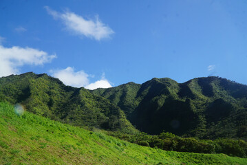 Fototapeta premium Hawaii Volcanic Mountain Green Landscape