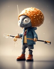 Naklejka premium 3d concept phishing three-dimensional access account connect crime cyber danger datum electronic