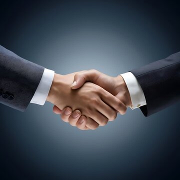 View of professional handshake between business people