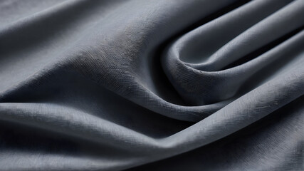 Gray cotton fabric, revealing an intricate and mesmerizing abstract texture. Generative AI