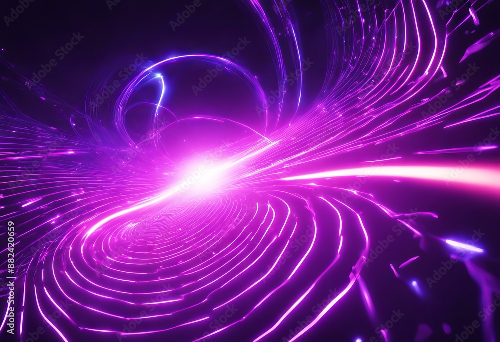 Poster speed 3d illumination twist light violet stage cosmic electric background lines bright ultra render 