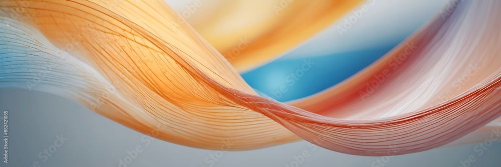 Aufkleber abstract waving particle technology background, dynamic curve science background