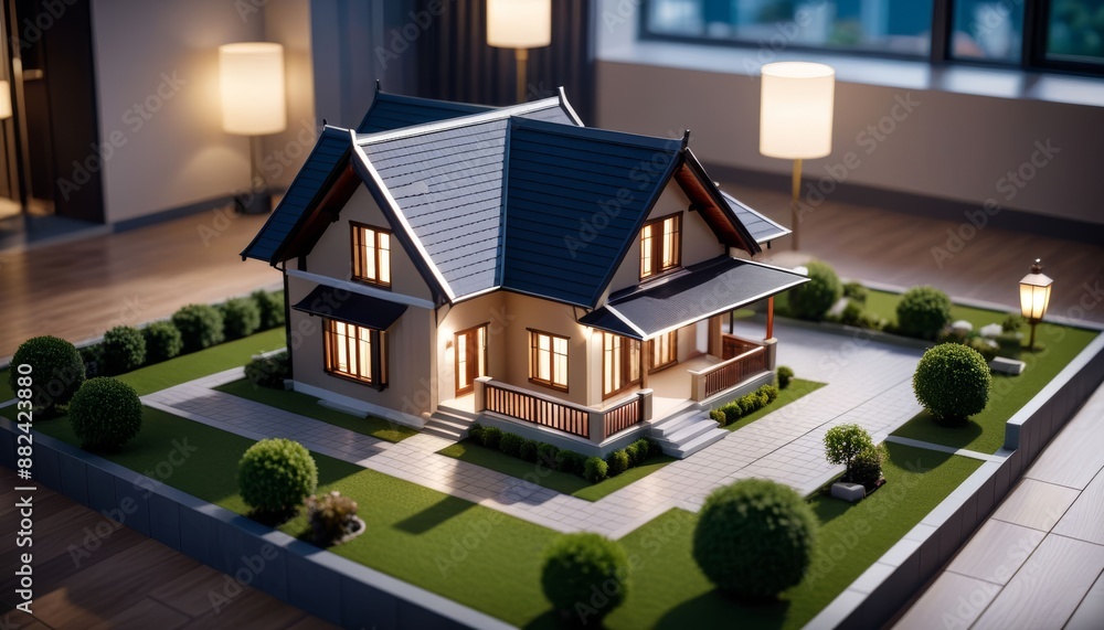 Poster floorplan architecture created house plan ai small generative architecture construction building hou