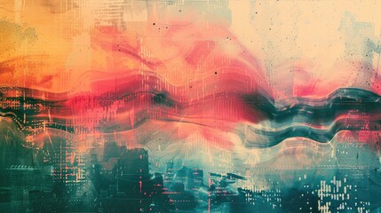 Obraz premium Retro-Futuristic Waves