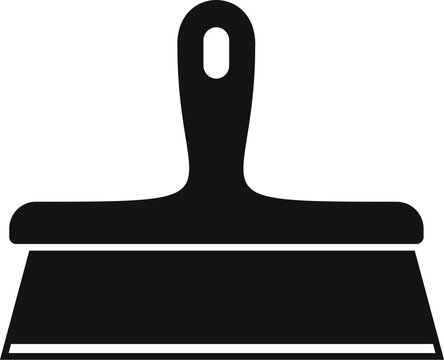 black putty knife icon clip art preview